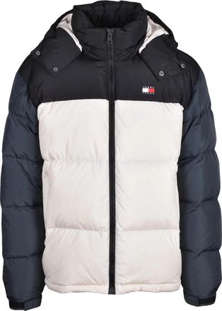 Tommy Jeans Black/White Polyester Down Mens Two-Tone Jacket