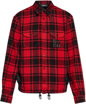 Dsquared2 Shirt met ruitpatroon - Heren - Casual Overhemden - Rood - XS - Katoen - Overhemden