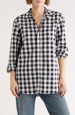 Frank & Eileen Relaxed Fit Cotton Button-Up Shirt in Black And White Checker at Nordstrom Rack, Size Xx-Small