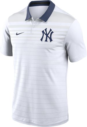 Nike New York Yankees Striped Vapor Nike Mens Dri-FIT MLB Polo in White | 00HT022NNK-B1N