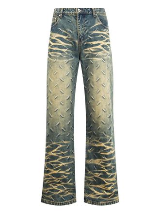 Who Decides War by Ev Bravado Jeans Thread Plate con cinque tasche - Blu