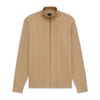 Bugatti Truien & Vesten, Heren, Beige, 2Xl, Katoen, High Collar Zip Jacket