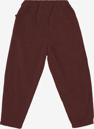 1+ in the family Girls Cotton Trousers With Ruffles Red