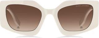 Marc Jacobs 53mm Gradient Rectangular Sunglasses in Ivory/Brown Sf at Nordstrom Rack