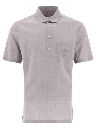 Brunello Cucinelli Wool Poplin Polo Shirt