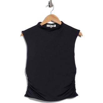 Madden Girl Funnel Neck Cap Sleeve Top in Black at Nordstrom Rack, Size Medium