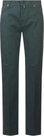 Kiton Slim-fit Jeans - Heren - Straight fit broeken - Groen - 4XS - Broeken