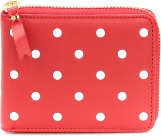 Comme Des Gar&ccedil;ons Polka Dot printed zip around wallet