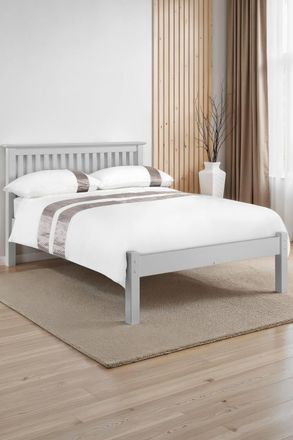 Julian Bowen Barcelona Low Footend Bed in Grey | Size: Double