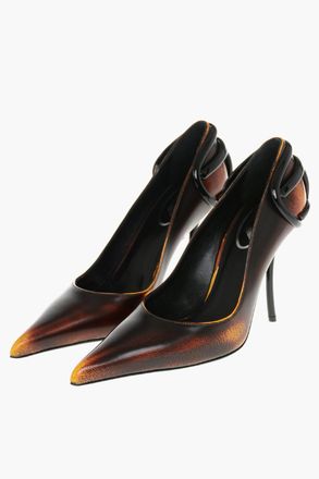 Diesel Leather Pumps D-TEN&HALF With Oval-D Logo Heel 10.5cm Diesel