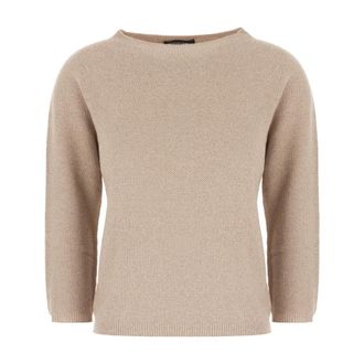 Fabiana Filippi Truien - Dames - Ronde hals truien - Beige - XS - Truien & Vesten