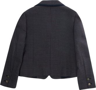 Emporio Armani Girls Jacket With Logo Patch, Blue Blazers