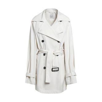 Toteme Trench Coats, female, White, Size: S Washed Cotton Trench
