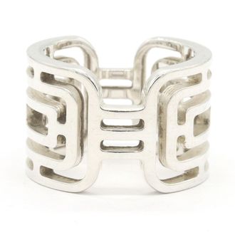 Herm&egrave;s Silver Sterling Silver 925 Band Ring (Pre-Owned)