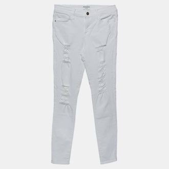 Frame Denim Frame White Denim Le Skinny De Jeanne Jeans