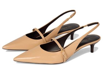 Tory Burch Double T Buckle Mary Jane Pumps 45mm Womens Shoes Cantucci/Cantucci : 10.5 M, Leather