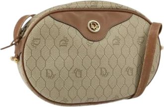 Dior Pre-owned Cross Body Bags, female, Beige, Size: ONE SIZE Pre-owned Vintage PVC Shoulder Bag