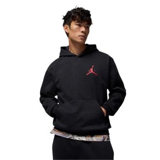Nike Heren Air Jordan Jumpman Pullover Hoodie (Zwart, Rood)