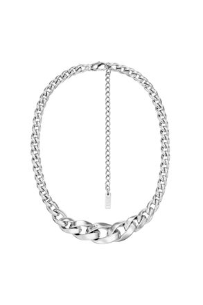 Diesel Stainless Steel Chain Necklace - Necklaces - Unisex - Silver