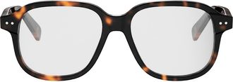 Celine 54mm Thin Geometric Optical Glasses in Dark Havana at Nordstrom