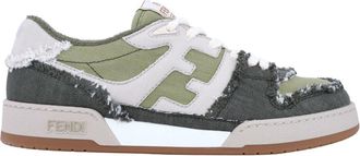 Fendi Match Denim Low-Top Sneakers, Brand Size 9 ( US Size 10 )