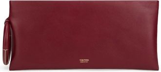 Tom Ford Clutches, female, Red, Size: ONE SIZE Aura Leather Clutch