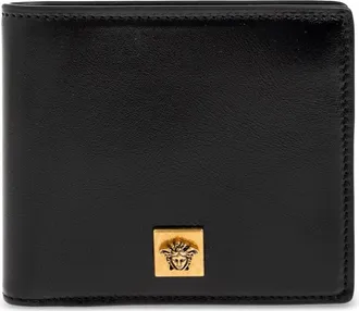 Versace Leather Wallet with Appliqu&eacute; - male - Versace - Wallets & Cardholders - Black - ONE SIZE - Accessories