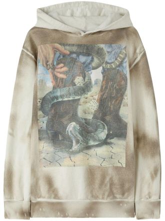 Palm Angels Felpa Dice Game con fantasia tie dye - Toni neutri