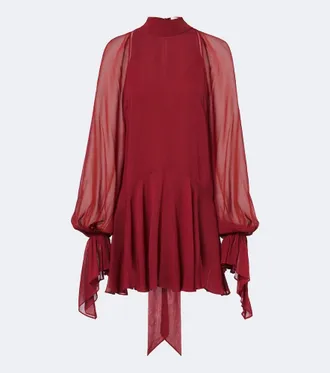 De La Vali Casimiro ruffled georgette minidress