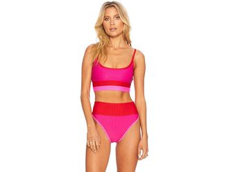 Beach Riot Eva Top Womens Lingerie Fuchsia Red Neon Pink : XS, Polyester/Spandex