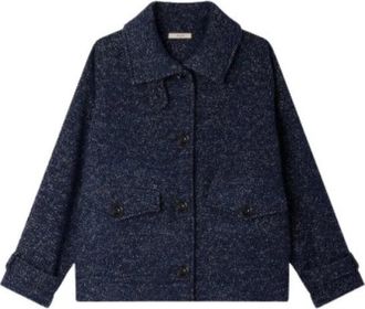 Sessun Lee Valley Coat - Dames - Zomerjassen - Blauw - XS - Wol - Jassen