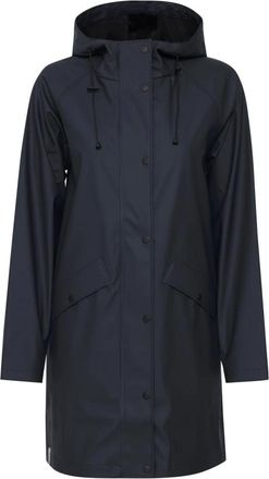 Ichi Total Eclipse Jas met Verstelbare Capuchon - Dames - Parka Jassen - Blauw - XS - Polyester - Jassen