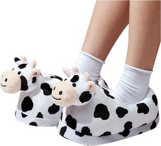 Generic Womens Cozy Low Heel Slip On Slippers Soft Warm Winter Indoor Outdoor Casual Comfort Shoes Womens Platform Woman For Women Size 3