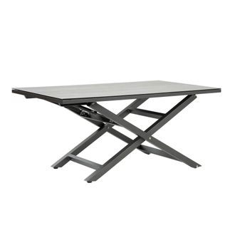 ED&Egrave;N JARD&Iacute; Mesa auxiliar cristal templado elevable antracita