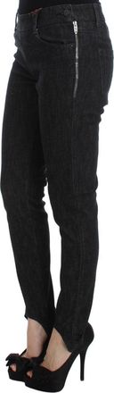Ermanno Scervino Womens Blue Cotton Slim Fit Denim Jeans Clothing