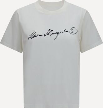 Maison Margiela T-shirt con stampa centrale Woman XS