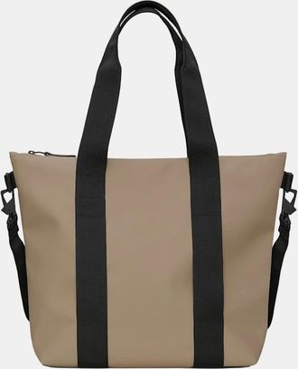 Rains Womens Rains Unisex Tote Bag Mini - 133 Beige - Black - Size: ONE size