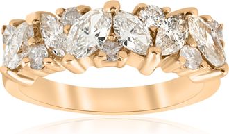 Pompeii3 1 1/2ct Fancy Marquise Diamond Womens Wedding Anniversary 14k Yellow Gold