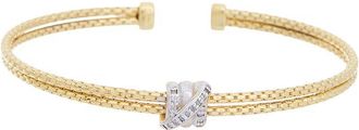 Meshmerise 18K Plated 0.10 Ct. Tw. Diamond Mesh Bangle
