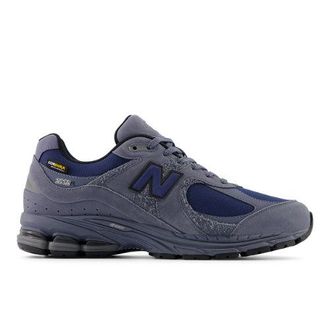 New Balance Mens 2002R in Grey/Blue/Black Leather, size 6.5