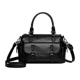 Generic Shoulder Bag PU Leather Tote Bag Designer Top Handle Purse for Women (Red)