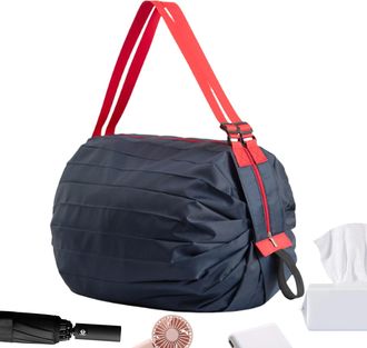 Generic Folding Shopping Bag | Reusable Large Shopping Tote Bag,Portable Organizer Waterproof Tote for Pool Beach Market Sports Camping Clothes Gym Lunch Food