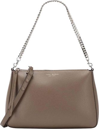 Tory Burch Taupe Perry Medium Shoulder Bag