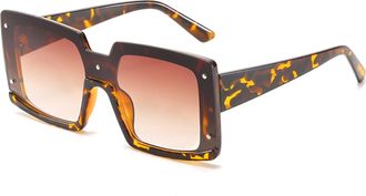 Generic Square Frame Fashion Sunglasses for Men and For Women Outdoor Vacation Sun Shading Beach Decoration (Color : C, Size : Medium) 2026