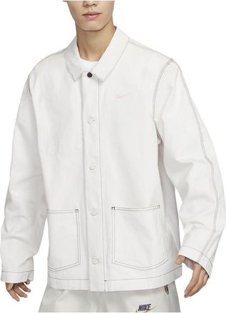Nike Sportswear Lapel Work Jacket White Grey FD9899-030