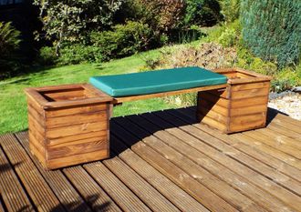 Charles Taylor Trading Solid Wood Planter Bench in Brown