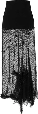 Isabel Marant Stretch Lace Skirt - Black