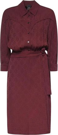 Pinko Viscose Midi Dress