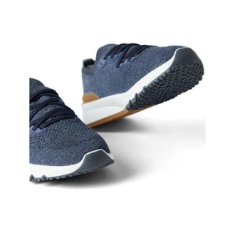 Brunello Cucinelli Knitted Cotton Sneaker - Blue