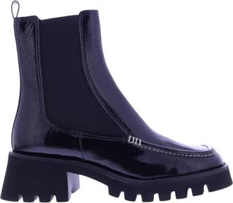 Pons Quintana Patent Chelsea Spiegel Laarzen - Dames - Chelseaboots - Zwart - 37 EU - Leer - Schoenen